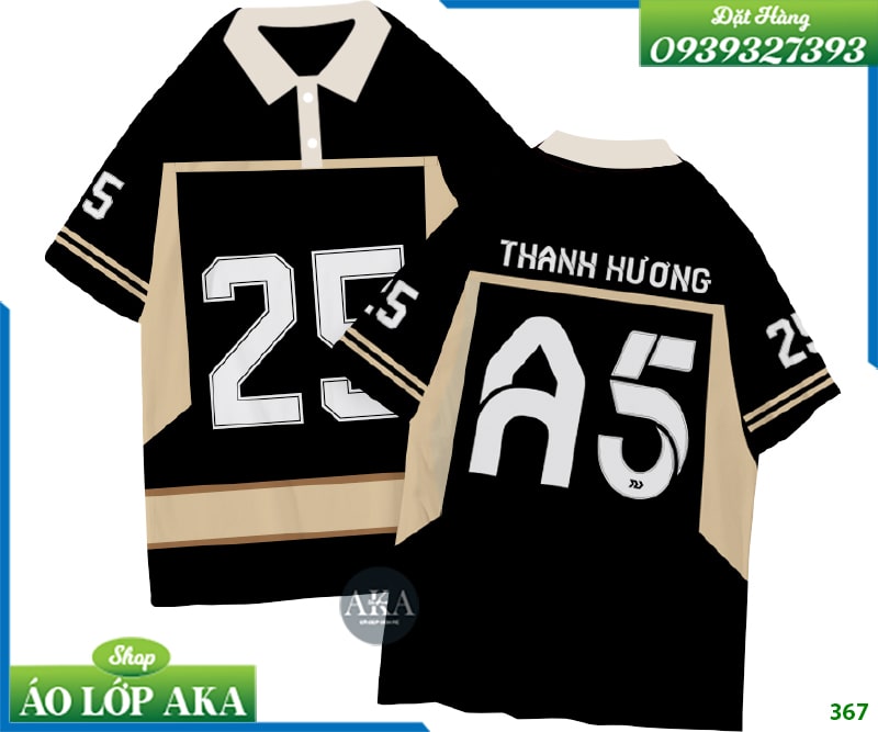 Áo Lớp Có Cổ Màu Xanh - 4