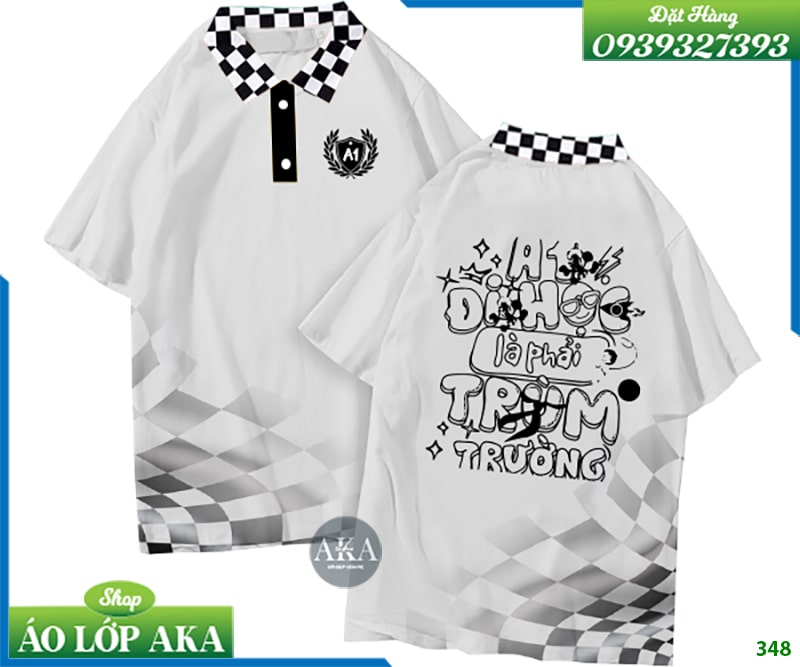 Áo Lớp Có Cổ Màu Trắng - 3