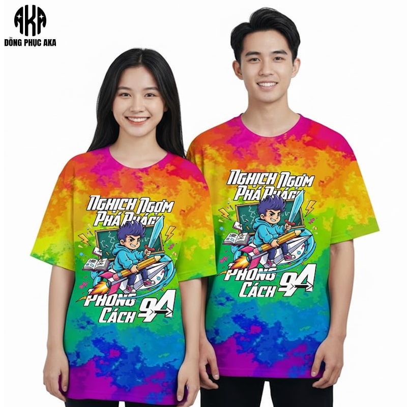 áo lớp màu cầu vồng, áo lớp đẹp, áo lớp, áo đồng phục lớp, mẫu áo lớp đẹp, áo phông lớp, mẫu áo phông lớp đẹp, áo lớp 3D, mẫu áo đồng phục lớp đẹp