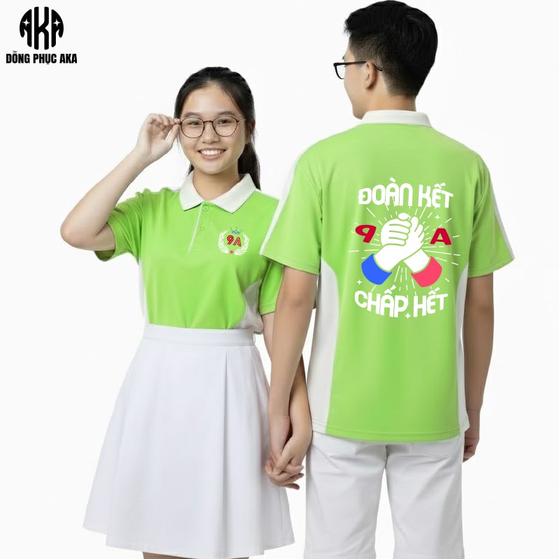 áo lớp màu xanh bơ, áo lớp, áo đồng phục lớp, áo phông lớp, áo lớp có cổ, mẫu áo lớp đẹp, mẫu áo lớp có cổ đẹp, mẫu áo phông lớp đẹp, áo lớp 9A