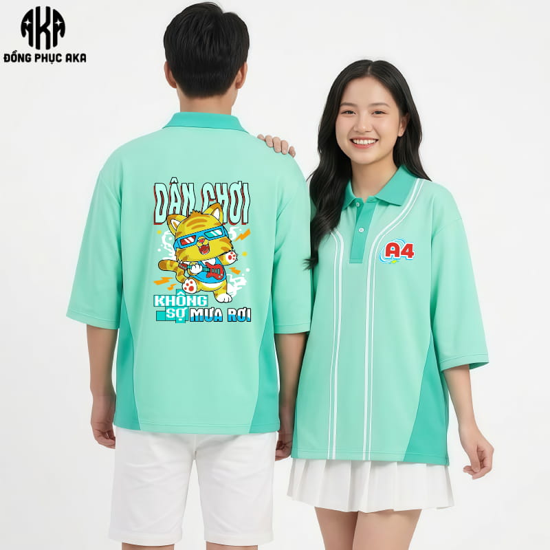 áo lớp màu xanh ngọc, áo đồng phục lớp màu xanh ngọc, áo lớp xanh ngọc, áo lớp có cổ, áo lớp A4, mẫu áo lớp có cổ đẹp, áo lớp, áo đồng phục lớp, áo phông lớp, mẫu áo lớp đẹp