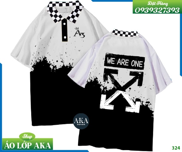 áo polo lớp, áo lớp polo, áo lớp có cổ, mẫu áo lớp có cổ đẹp, áo đồng phục lớp có cổ, áo lớp A3, mẫu áo lớp A3, áo lớp màu trắng đen, áo lớp có cổ caro