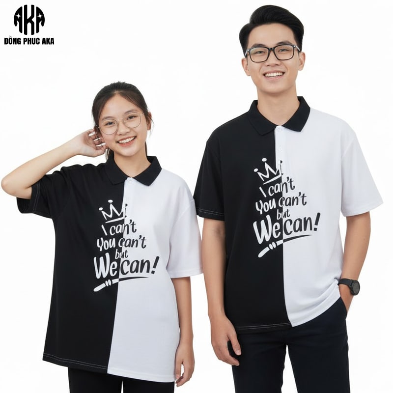 mẫu áo lớp màu trắng đen, áo lớp, áo đồng phục lớp, mẫu áo lớp đẹp, áo phông lớp, áo thun đồng phục lớp